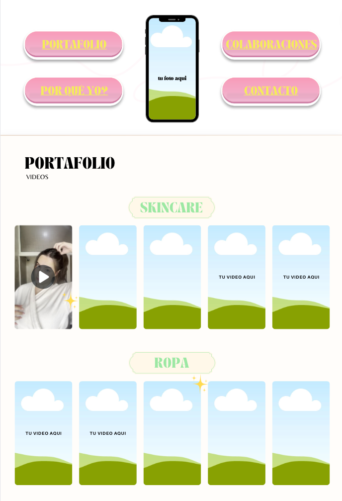 Plantilla (B) Portafolio en Sitio Web